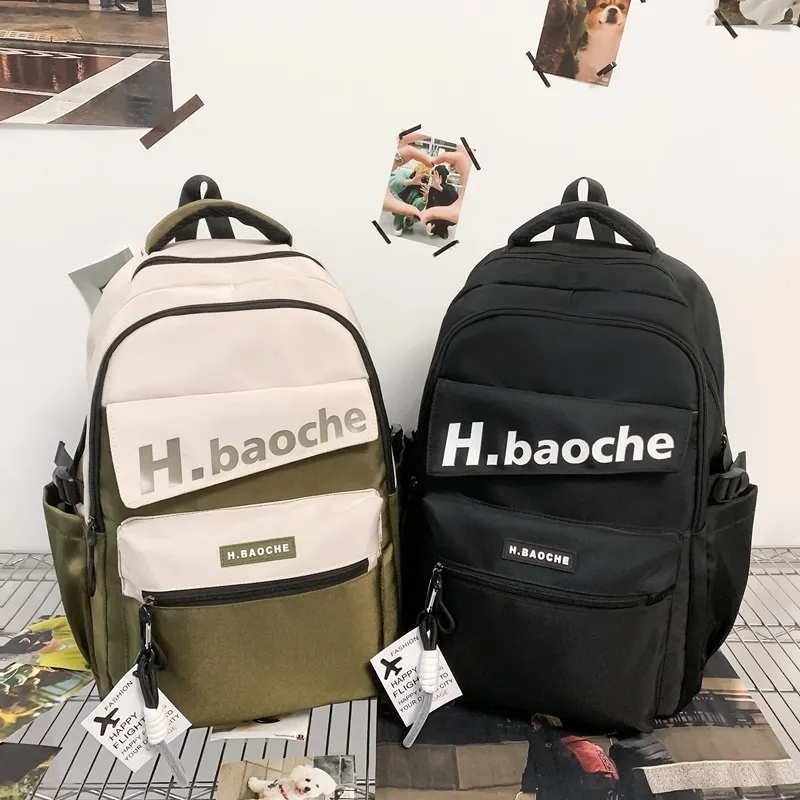 Wolfhorse Nylon Backpack Unisex Black/Green/Blue/Gray/Brown/Khaki-7
