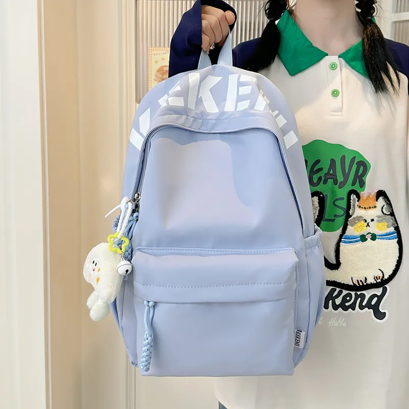 Wolfhorse Nylon Backpack Unisex Pink/Blue/White/Black/Yellow/Red-27