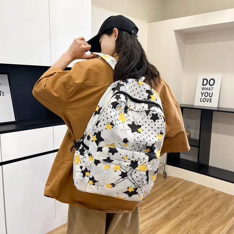 Wolfhorse Nylon Backpack Regular Unisex Black/Yellow/Blue/Green/Pink-2