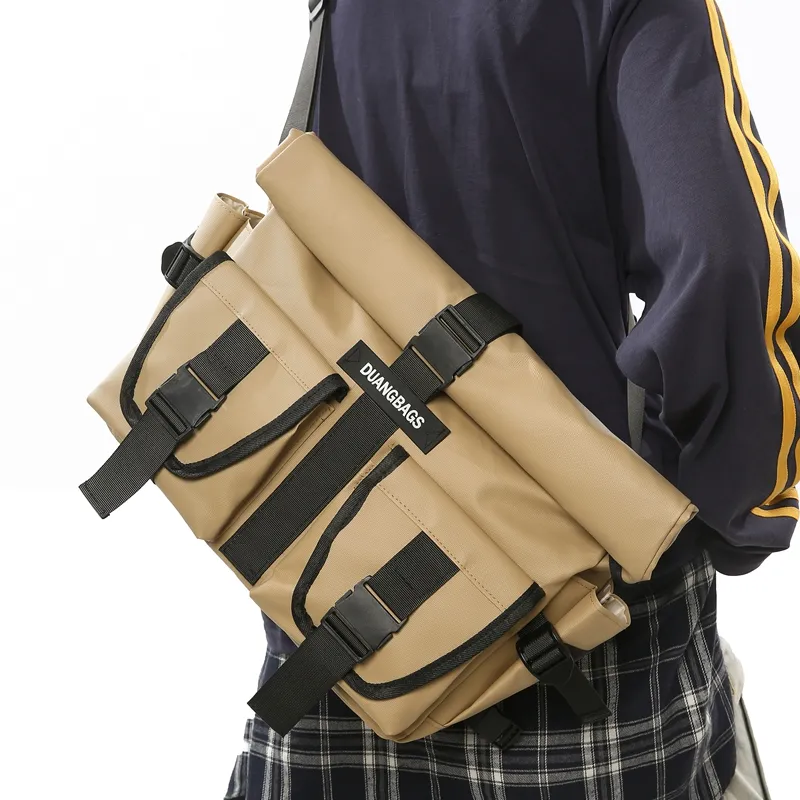 Wolfhorse PU Messenger Bag, Crossbody Bag, Shoulder Bag Unisex Multicolor-12