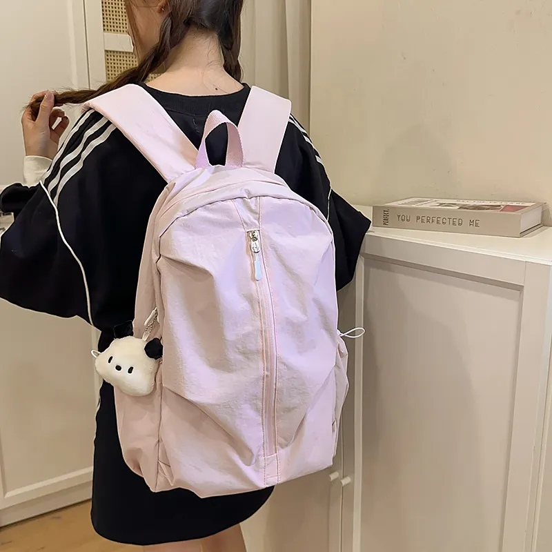Wolfhorse Nylon Backpack Unisex Black/White/Pink/Yellow/Blue/Purple-15