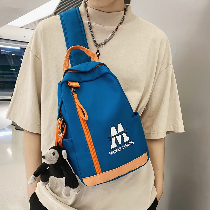 Paulinka Nylon Sling Bag Regular Unisex Black/Green/Blue/White Blue/White green-15