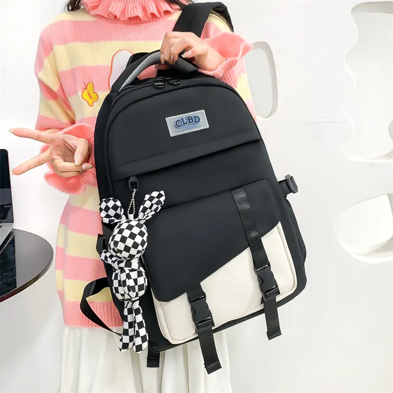 Wolfhorse Nylon Backpack Regular Unisex Pink/Black/Purple/Blue-11