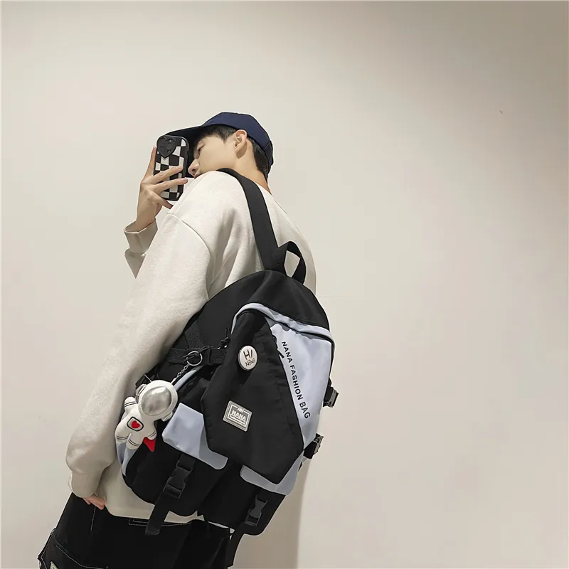 Wolfhorse Nylon Backpack Unisex White/Red/Blue/Green-19