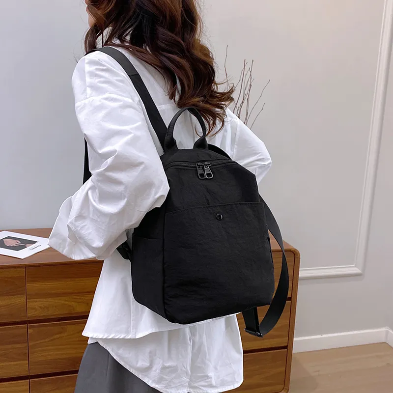 Wolfhorse Nylon Backpack Regular Unisex Black/Green/Purple White/Red-1