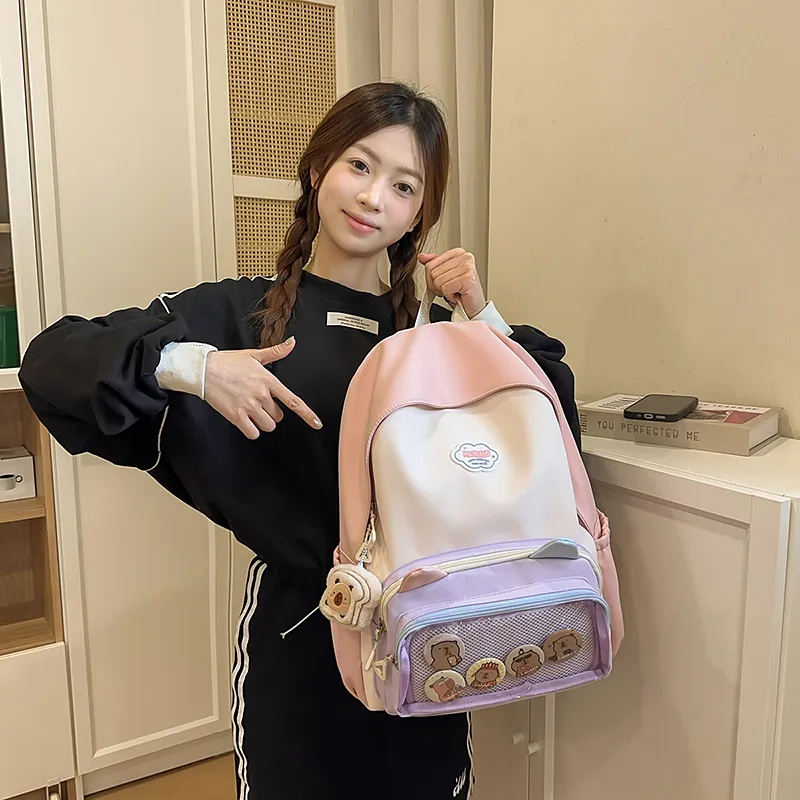 Wolfhorse Nylon With PVC Backpack Unisex Multicolor-7