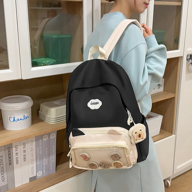 Wolfhorse Nylon With PVC Backpack Unisex Multicolor-3