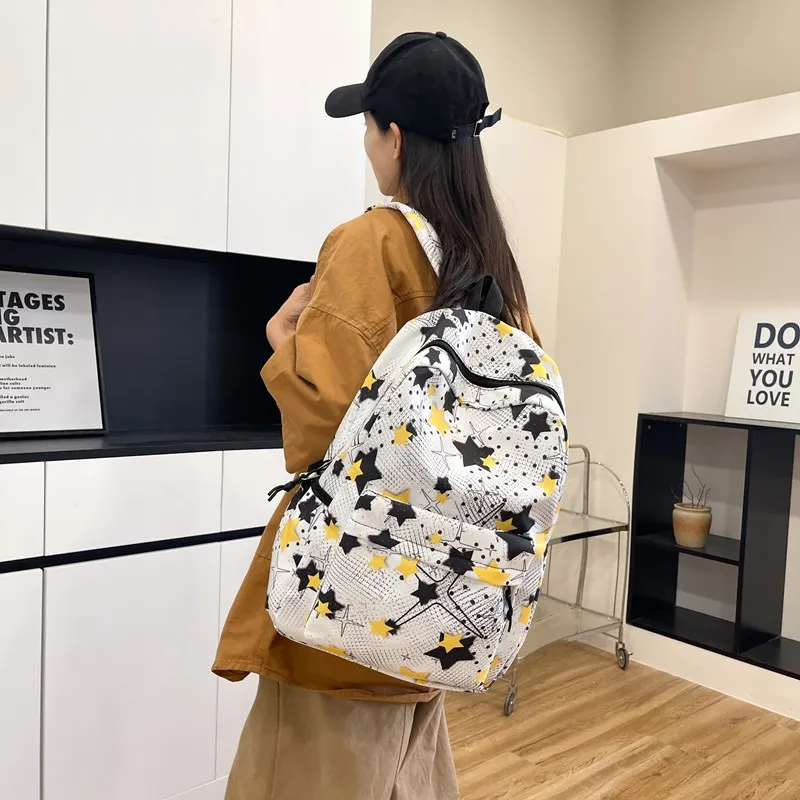 Wolfhorse Nylon Backpack Regular Unisex Black/Yellow/Blue/Green/Pink-3