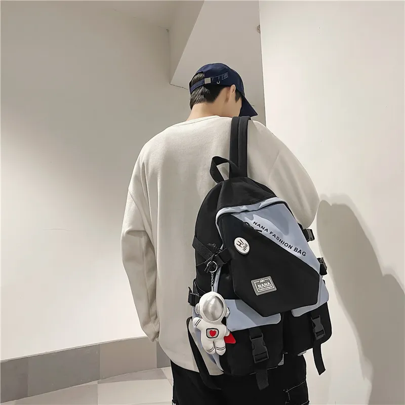 Wolfhorse Nylon Backpack Unisex White/Red/Blue/Green-18