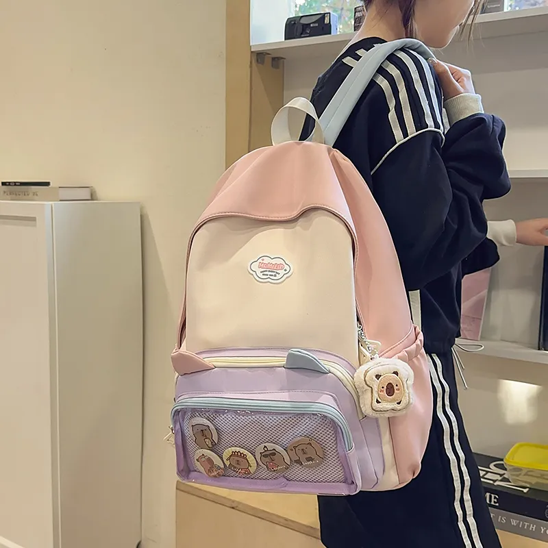 Wolfhorse Nylon With PVC Backpack Unisex Multicolor-10