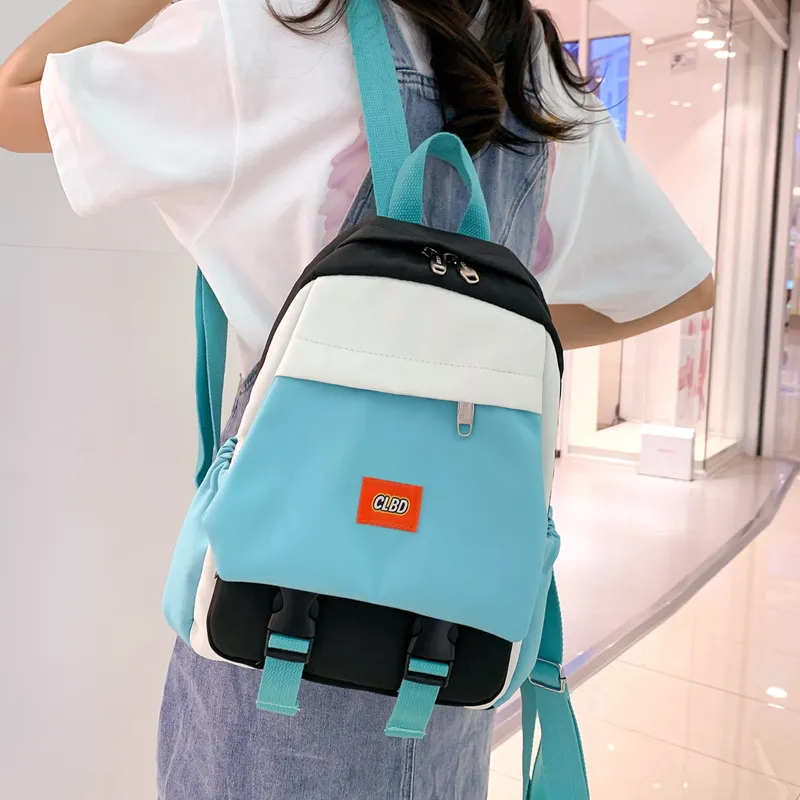 Wolfhorse Nylon Backpack Regular Unisex Pink With Blue/green With Orange/green With Black/black-17