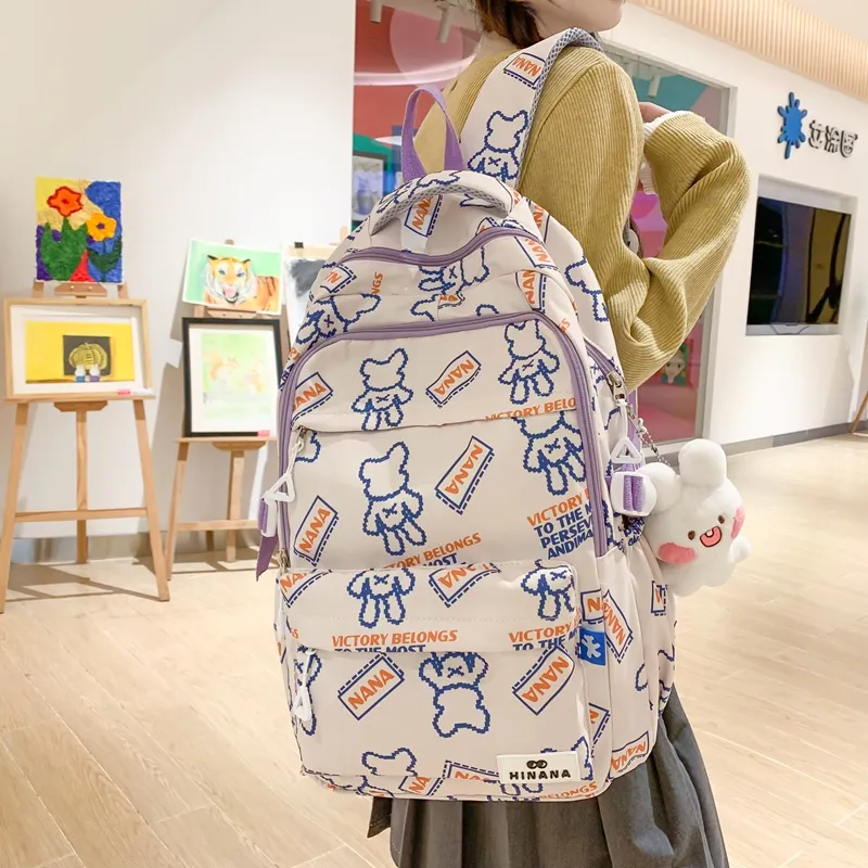 Wolfhorse Nylon Backpack Unisex Multicolor-33