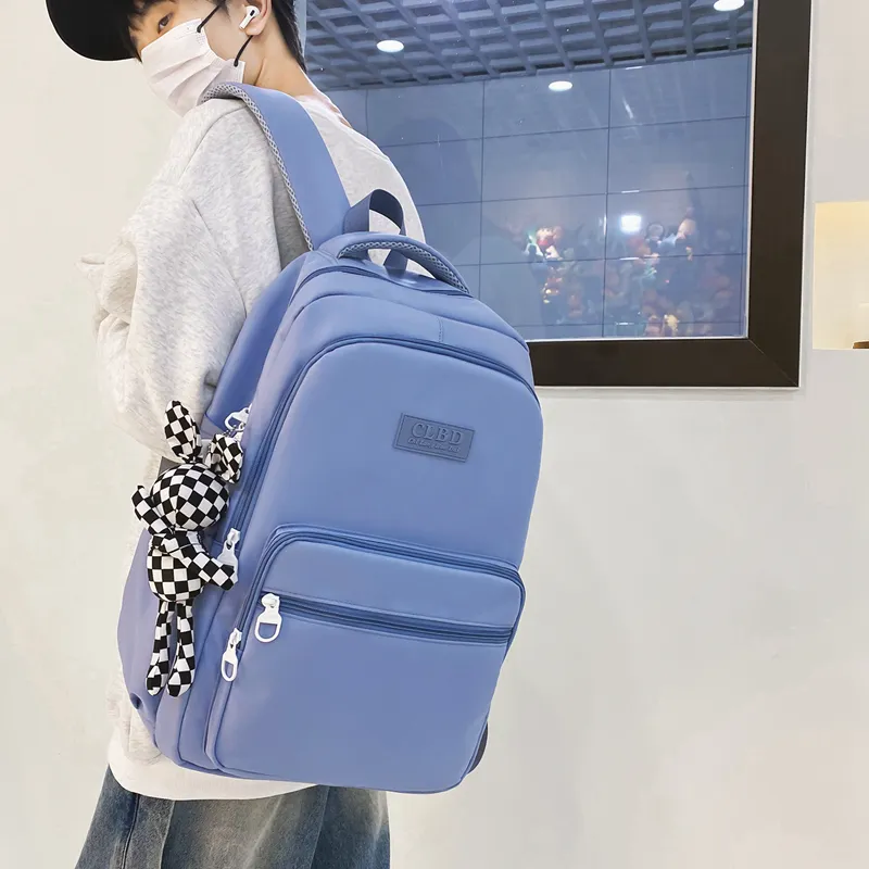 Wolfhorse Nylon Backpack Regular Unisex Black/Pink/Purple/Blue-10