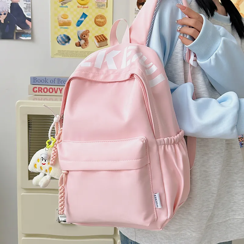 Wolfhorse Nylon Backpack Unisex Pink/Blue/White/Black/Yellow/Red-17