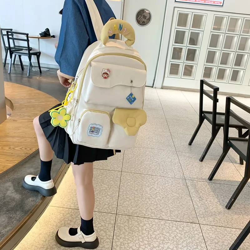 Wolfhorse Nylon Backpack Unisex Multicolor-12