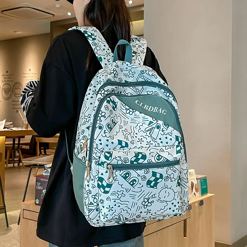 Wolfhorse Nylon Backpack Regular Unisex Blue/Red/Black/Purple/Green-25