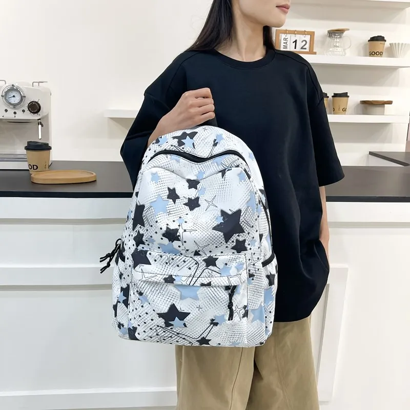Wolfhorse Nylon Backpack Regular Unisex Black/Yellow/Blue/Green/Pink-22
