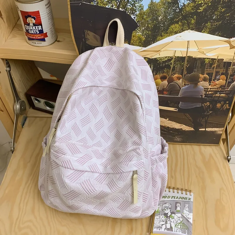 Wolfhorse Nylon Backpack Regular Unisex Grey/purple/pink/green-17