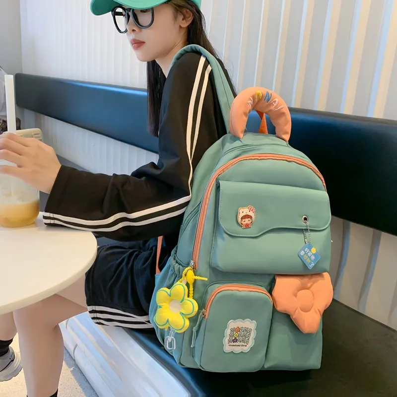 Wolfhorse Nylon Backpack Unisex Multicolor-16
