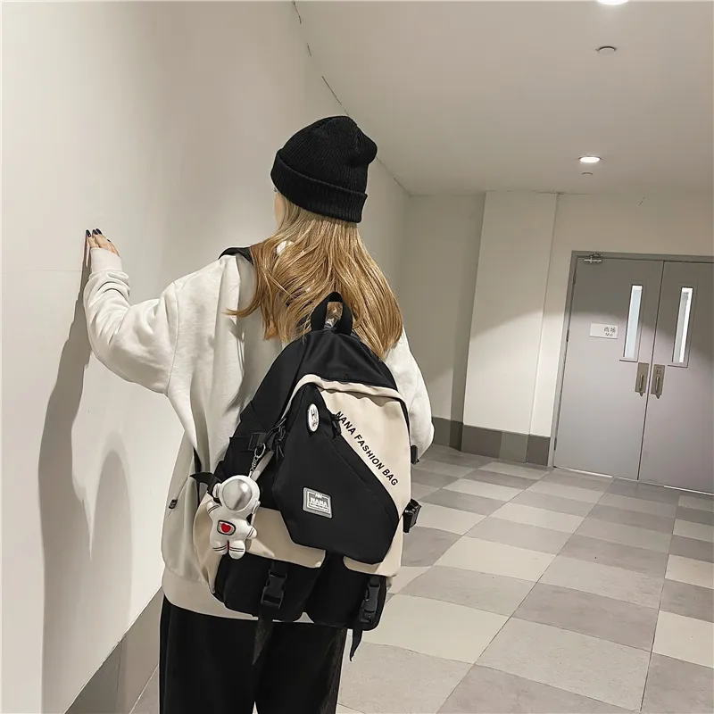 Wolfhorse Nylon Backpack Unisex White/Red/Blue/Green-6