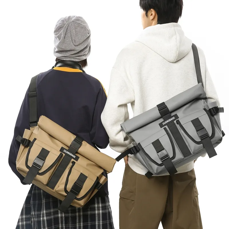 Wolfhorse PU Messenger Bag, Crossbody Bag, Shoulder Bag Unisex Multicolor-13