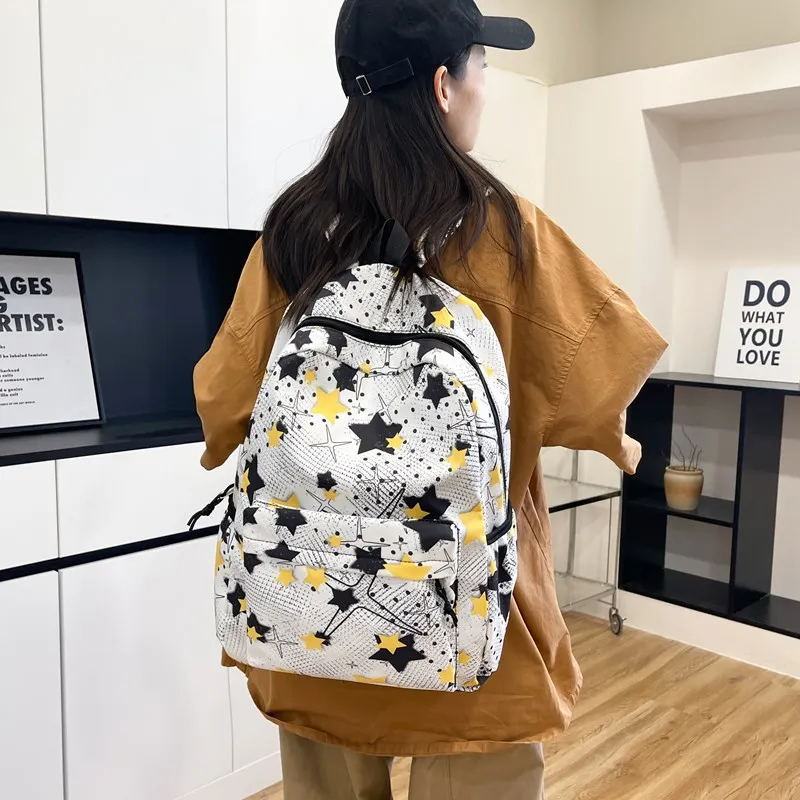 Wolfhorse Nylon Backpack Regular Unisex Black/Yellow/Blue/Green/Pink-1