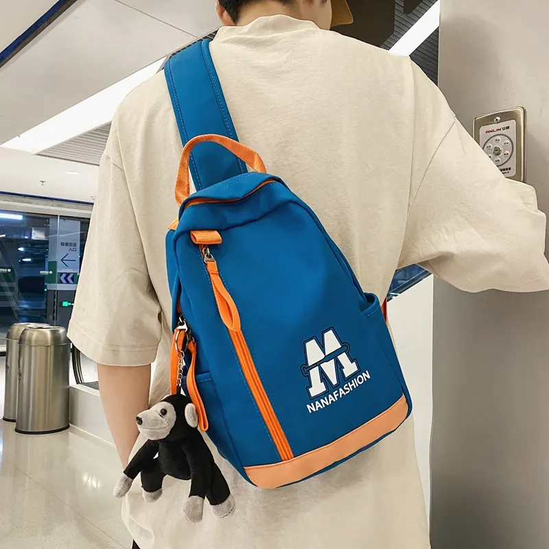 Paulinka Nylon Sling Bag Regular Unisex Black/Green/Blue/White Blue/White green-14