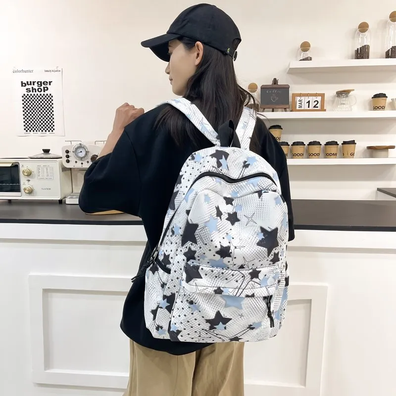 Wolfhorse Nylon Backpack Regular Unisex Black/Yellow/Blue/Green/Pink-19