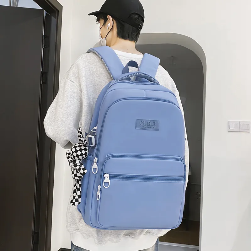 Wolfhorse Nylon Backpack Regular Unisex Black/Pink/Purple/Blue-13