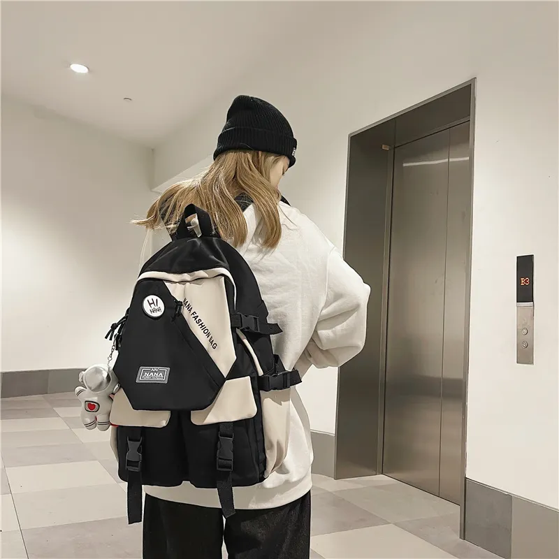 Wolfhorse Nylon Backpack Unisex White/Red/Blue/Green-2