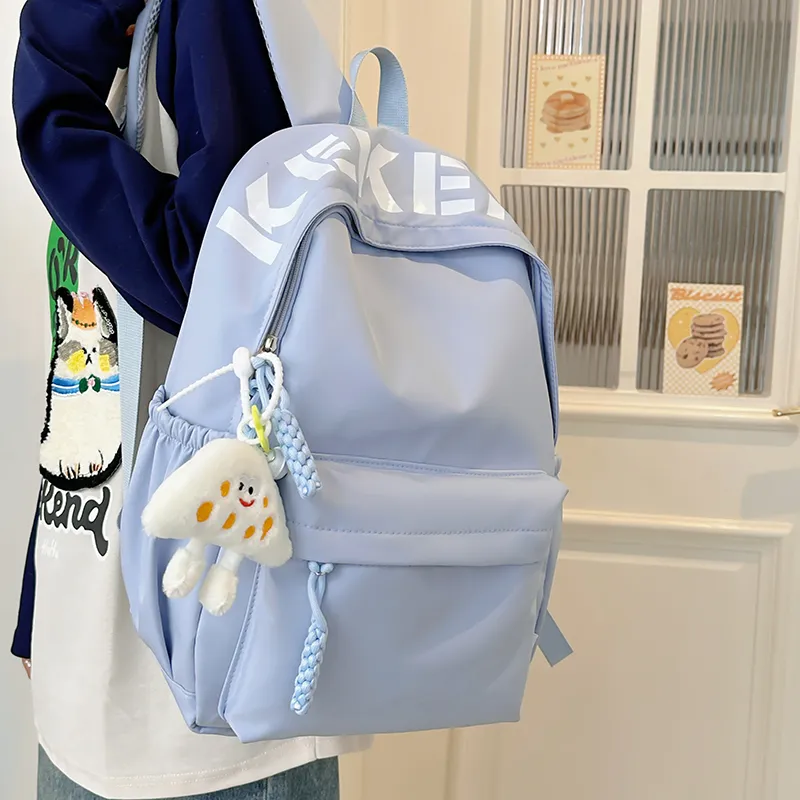Wolfhorse Nylon Backpack Unisex Pink/Blue/White/Black/Yellow/Red-25