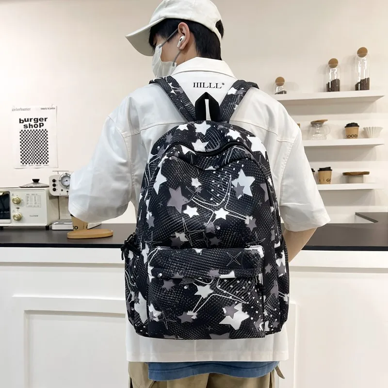 Wolfhorse Nylon Backpack Regular Unisex Black/Yellow/Blue/Green/Pink-6