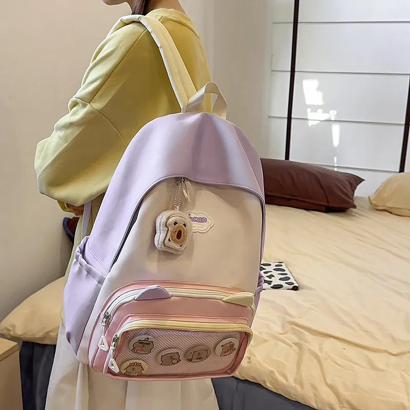 Wolfhorse Nylon With PVC Backpack Unisex Multicolor-14