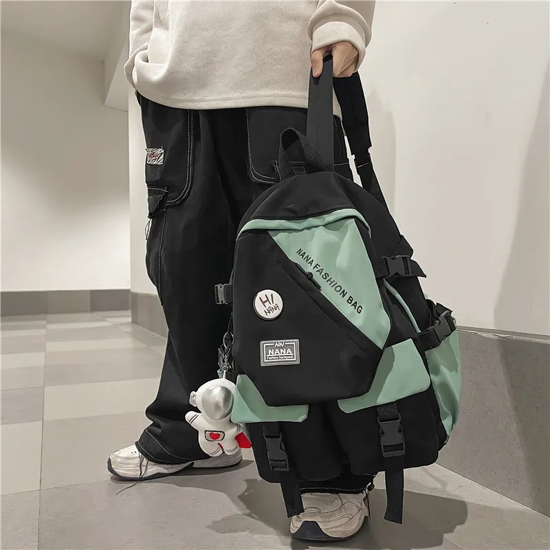 Wolfhorse Nylon Backpack Unisex White/Red/Blue/Green-22