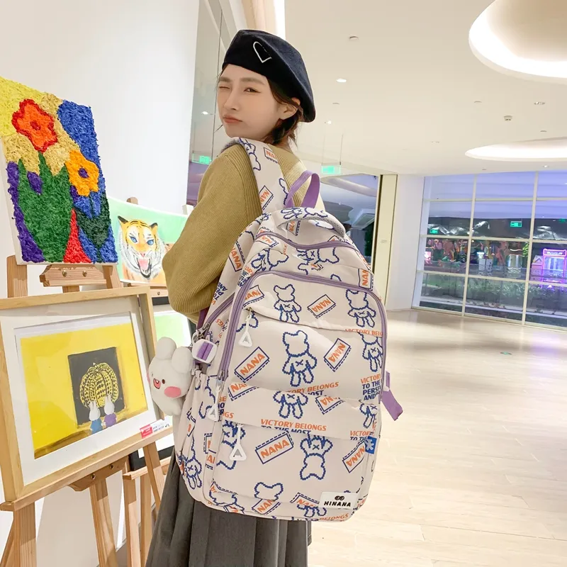 Wolfhorse Nylon Backpack Unisex Multicolor-29