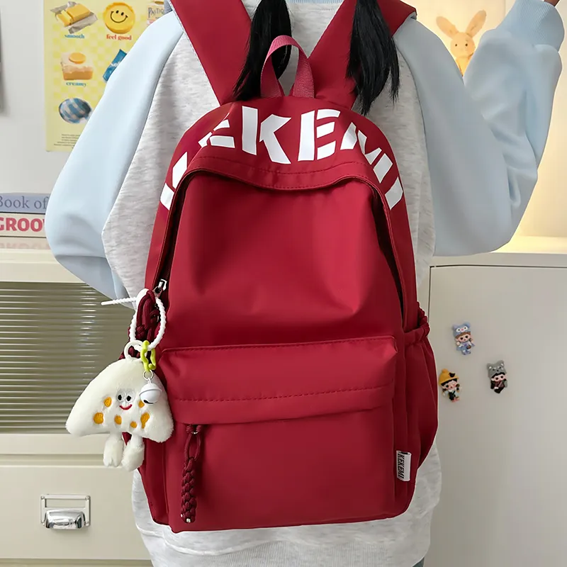 Wolfhorse Nylon Backpack Unisex Pink/Blue/White/Black/Yellow/Red-42