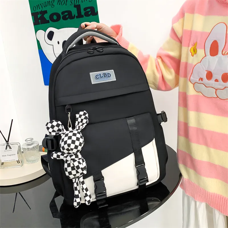 Wolfhorse Nylon Backpack Regular Unisex Pink/Black/Purple/Blue-12