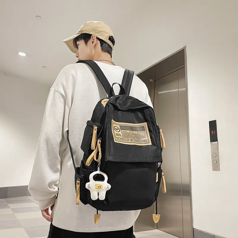 Wolfhorse Nylon Backpack Regular Unisex Green/Black/Blue/White/Red-8