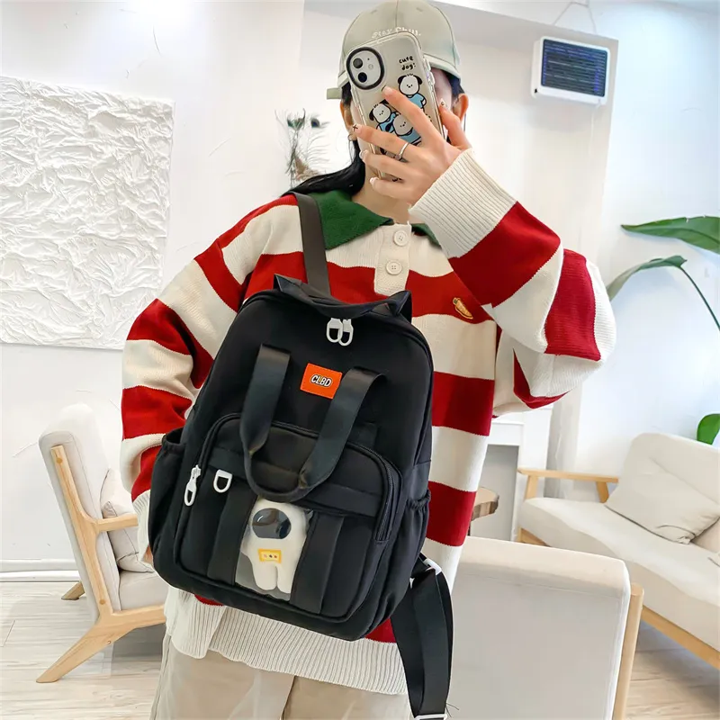 Wolfhorse Nylon Backpack Unisex Multicolor-12