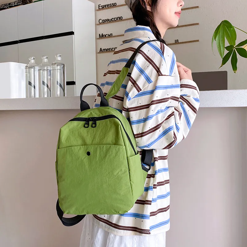 Wolfhorse Nylon Backpack Regular Unisex Black/Green/Purple White/Red-11
