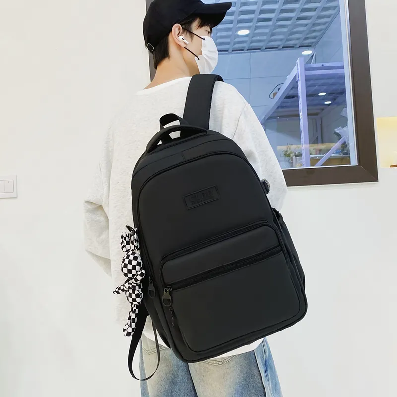 Wolfhorse Nylon Backpack Regular Unisex Black/Pink/Purple/Blue-5