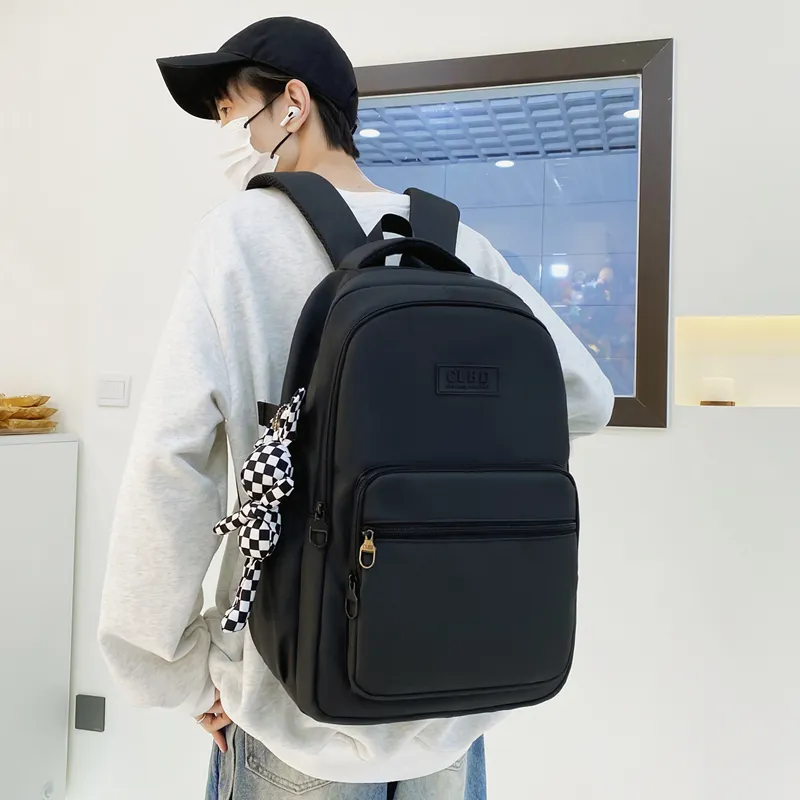 Wolfhorse Nylon Backpack Regular Unisex Black/Pink/Purple/Blue-1