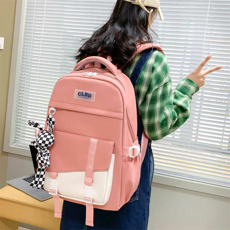 Wolfhorse Nylon Backpack Regular Unisex Pink/Black/Purple/Blue-3