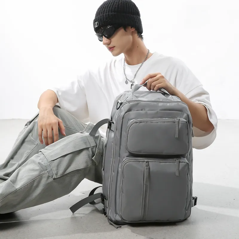 Wolfhorse Oxford Backpack Regular Unisex Black/Dark Gray/Light Gray/Red-8