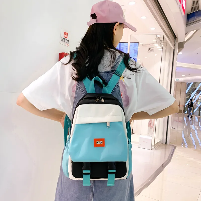 Wolfhorse Nylon Backpack Regular Unisex Pink With Blue/green With Orange/green With Black/black-15
