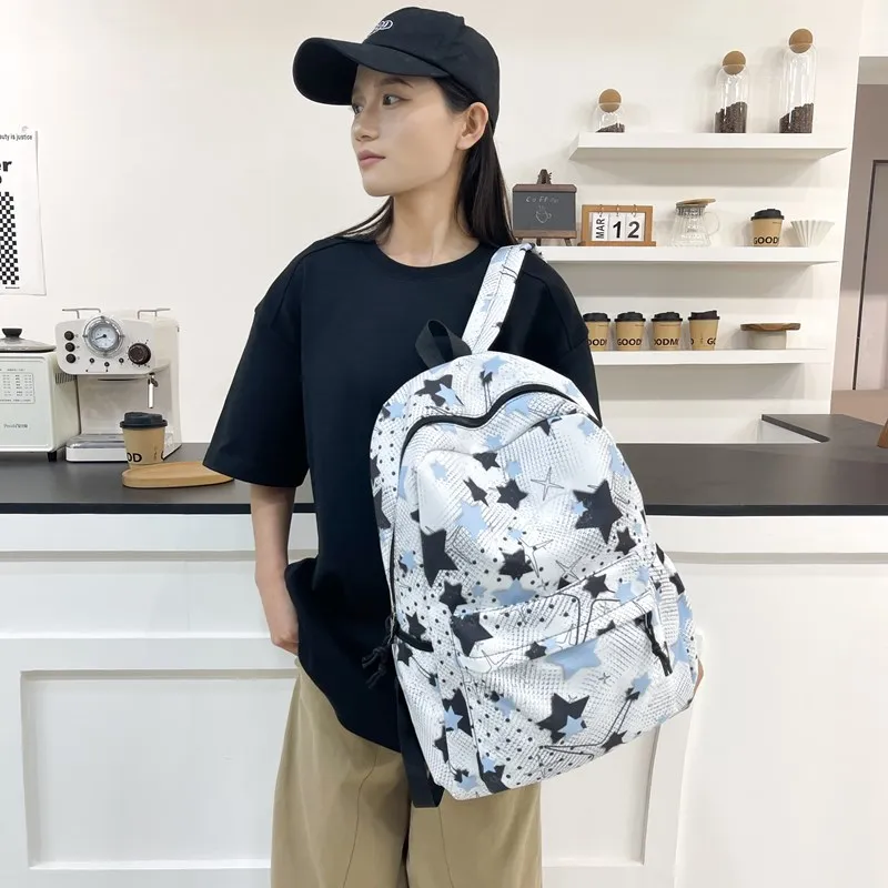 Wolfhorse Nylon Backpack Regular Unisex Black/Yellow/Blue/Green/Pink-21