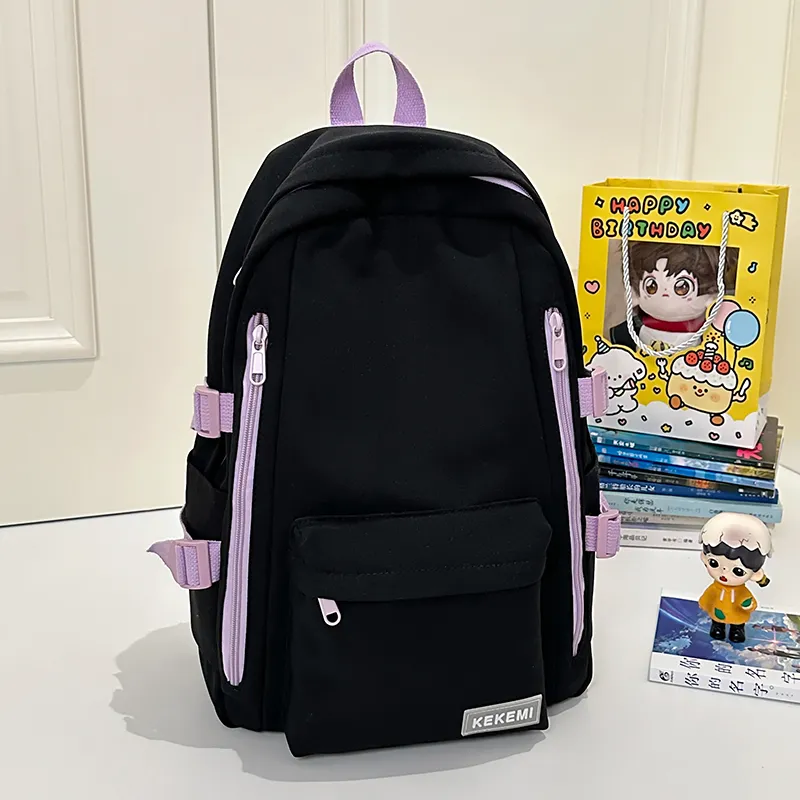 Wolfhorse Nylon Backpack Unisex Yellow/Blue/Green/White/Black-11