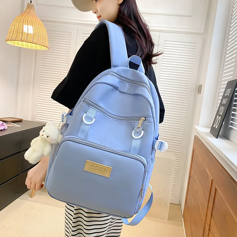 Wolfhorse Nylon Backpack Unisex Pink/Black/Purple/Blue-26