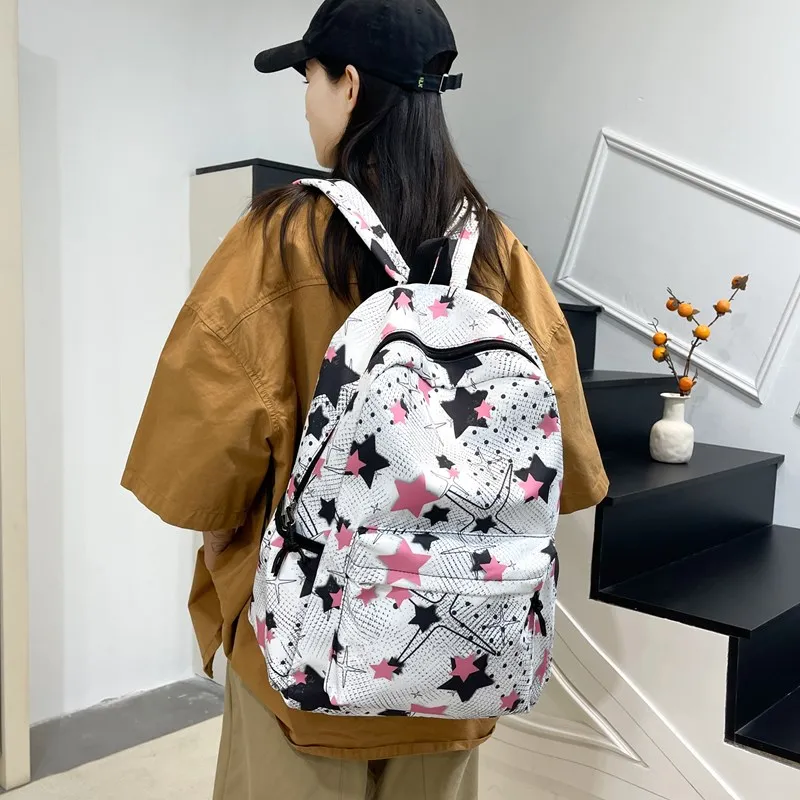 Wolfhorse Nylon Backpack Regular Unisex Black/Yellow/Blue/Green/Pink-30