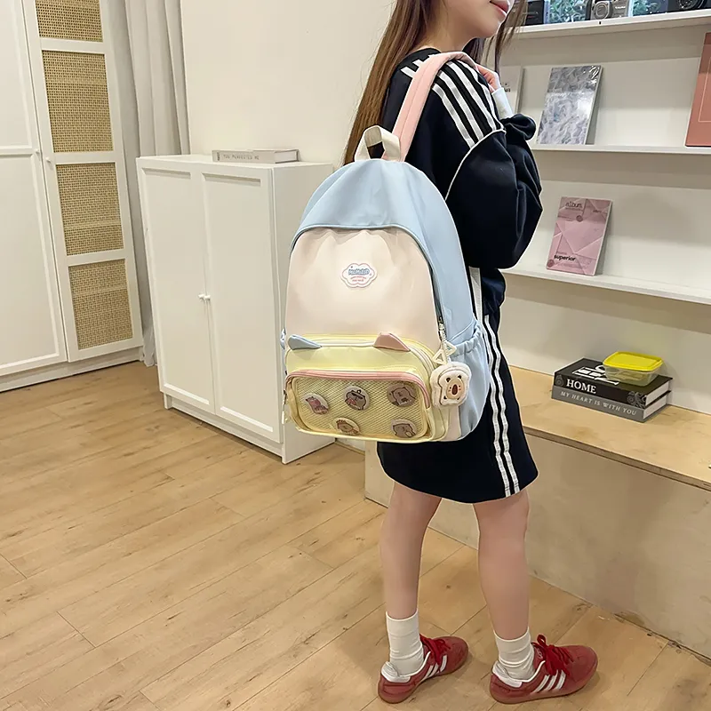 Wolfhorse Nylon With PVC Backpack Unisex Multicolor-23
